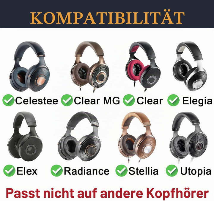 SOULWIT Lammfell Ersatz Ohrpolster für Focal Clear/Clear MG/Utopia/Elegia/Elex/Stellia/Celestee/Radi
