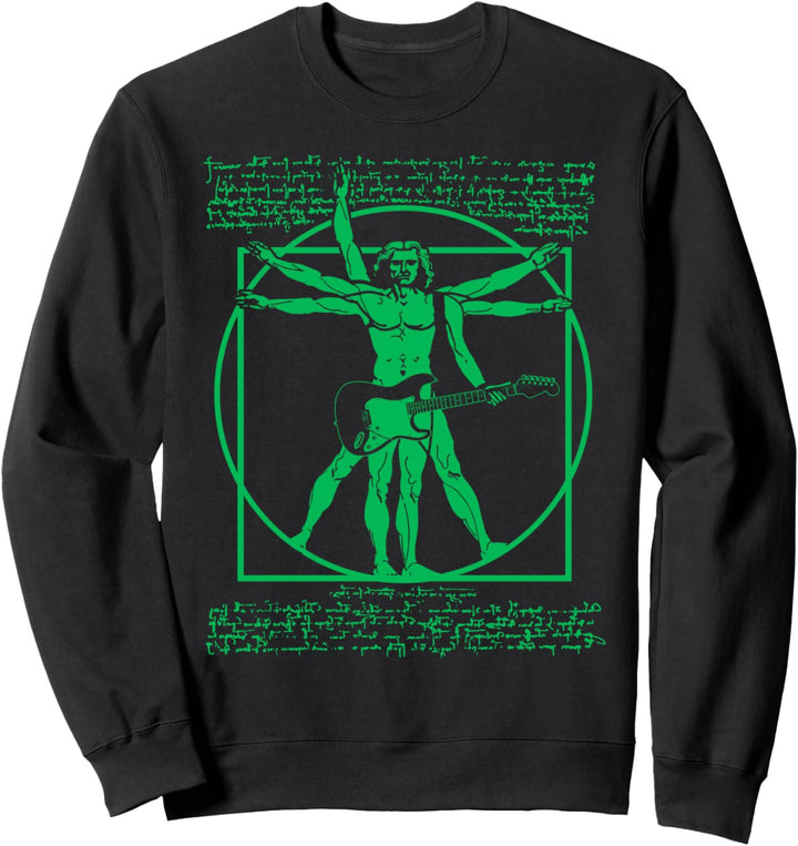 Vitruvian Man Gitarrist - Leonardo Da Vinci Gitarre Sweatshirt