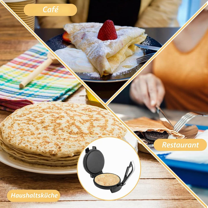 biniliubi Elektrische Crêpes-Pfannkuchenmaschine, herzhaftend, für Pfannkuchen, Pfannkuchen, Pfannku