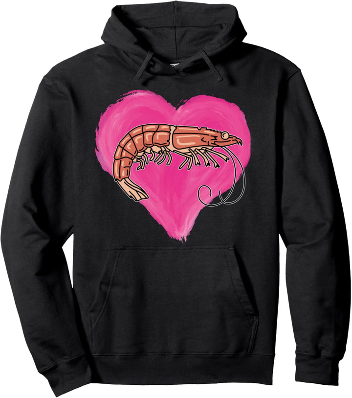 Garnele Herz Design Shrimp Liebe Love Garnelen Pullover Hoodie
