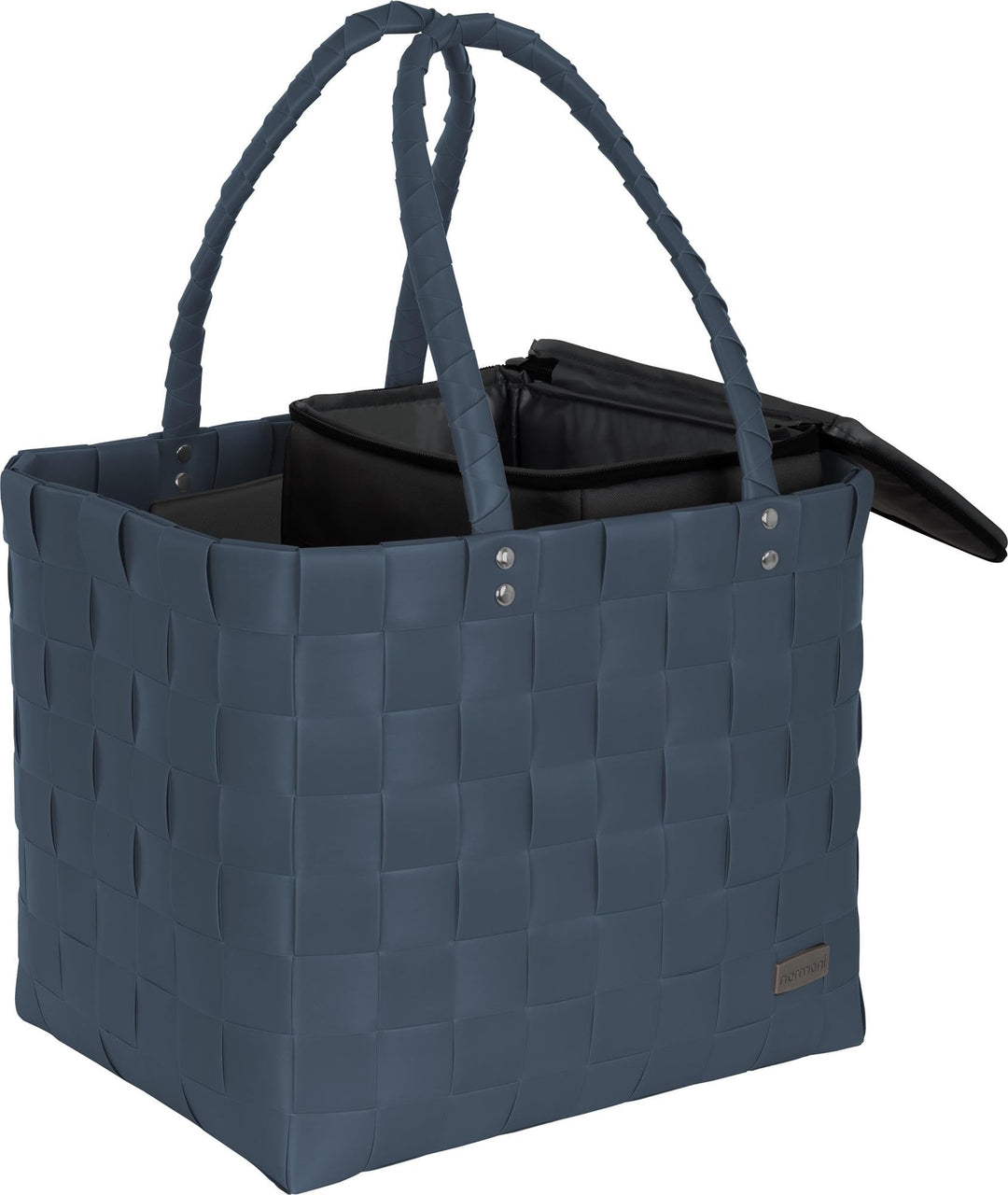 normani Einkaufskorb Einkaufstasche mit Flechtkorb 20 Liter Volumen - Picknicktasche Tasche mit Kühl