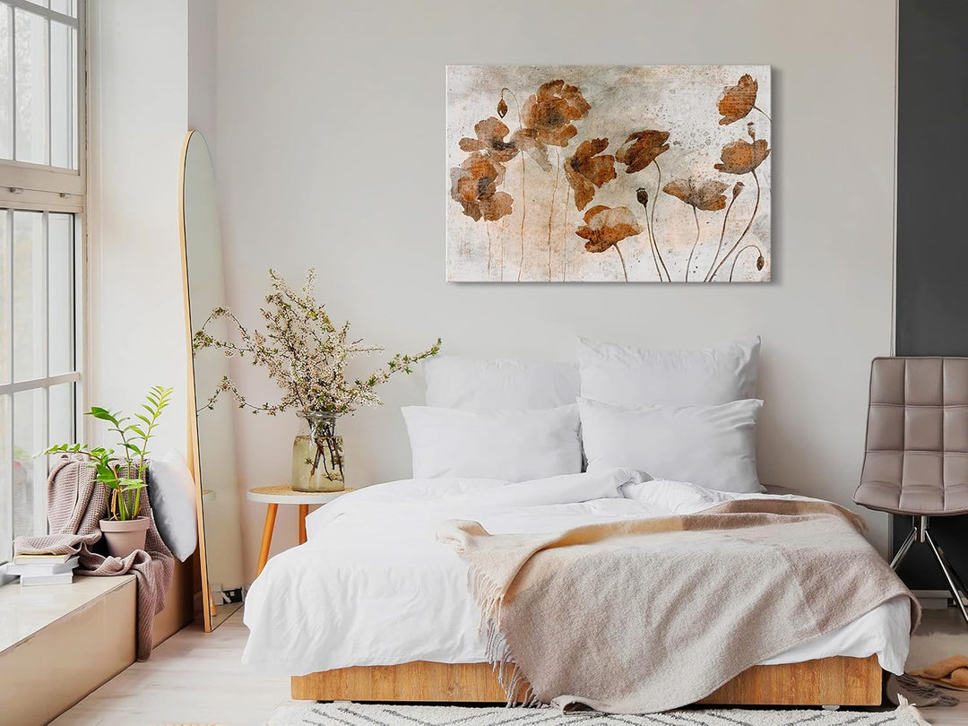 murando - Bilder Mohnblumen 120x80 cm Leinwandbild 1 tlg Kunstdruck modern Wandbilder XXL Wanddekora