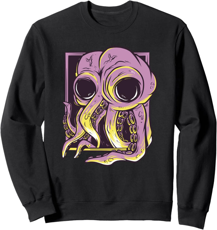 Octopus auf Porträt-Tentakel Sweatshirt