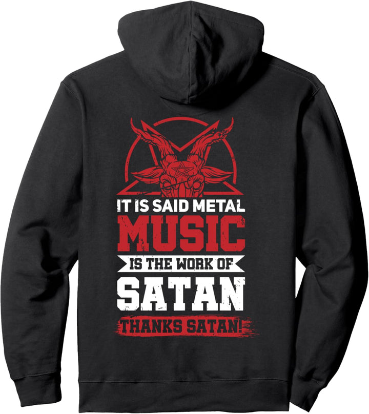 Heavy Metal Und Goth Metaller Satan Pullover Hoodie