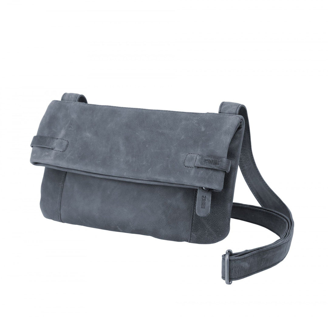 Zwei Klapptasche Milla ML10 aus Leder Blau, Blau