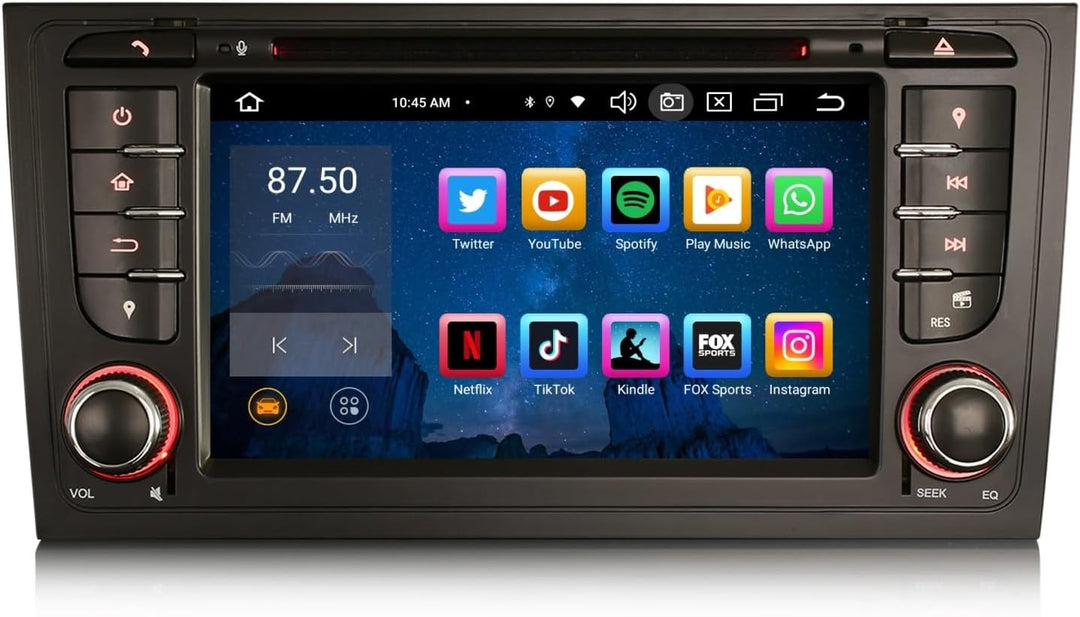 Acht-Kern 4GB+64GB Android 14 DAB+ Autoradio Für Audi A6 S6 RS6 Allroad mit GPS Navigation Unterstüt
