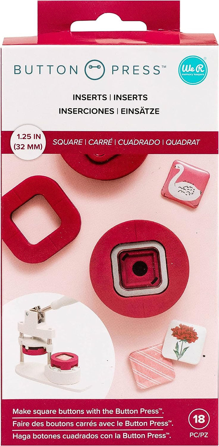 We R Memory Keepers 661103 BUTTON PRESS INSERT SQUARE Druckknopfeinsatz, Quadratisch (31 Mm), One si