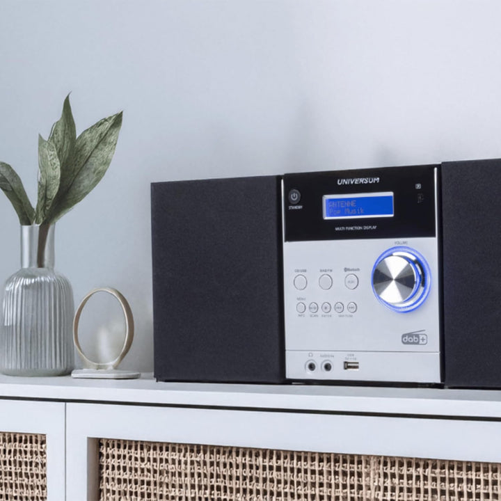 Universum Stereoanlage MS 300-21, CD, DAB+ Radio, Bluetooth, USB, Silber