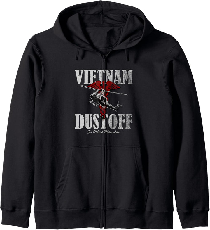 Vietnam Dustoff - UH1 Huey (distressed) Kapuzenjacke