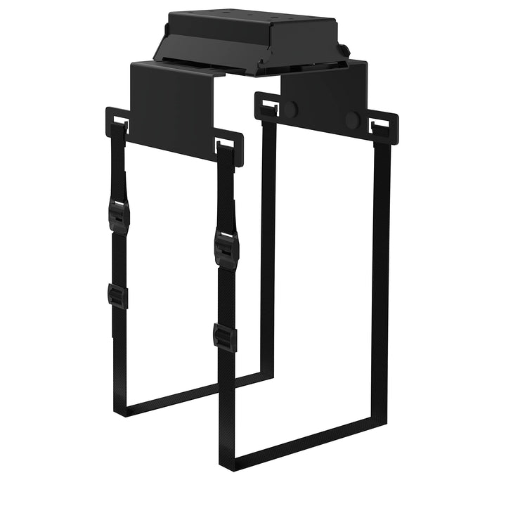 boho office® Computer-Halter, PC Halterung mit Gurtsystem zur Montage unterhalb der Tischplatte, fle
