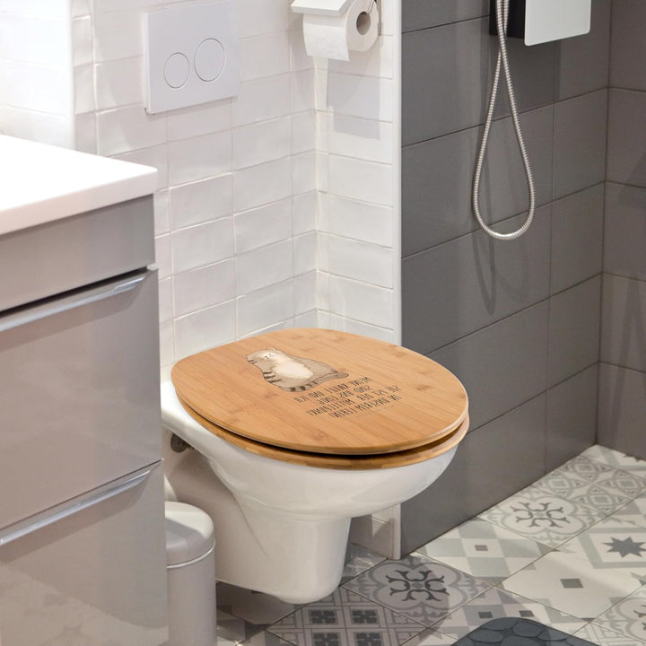 Mr. &amp; Mrs. Panda Motiv WC Sitz Katze sitzend Toilette, Klodeckel, WC-Sitz, Toilettendeckel, Klobrill