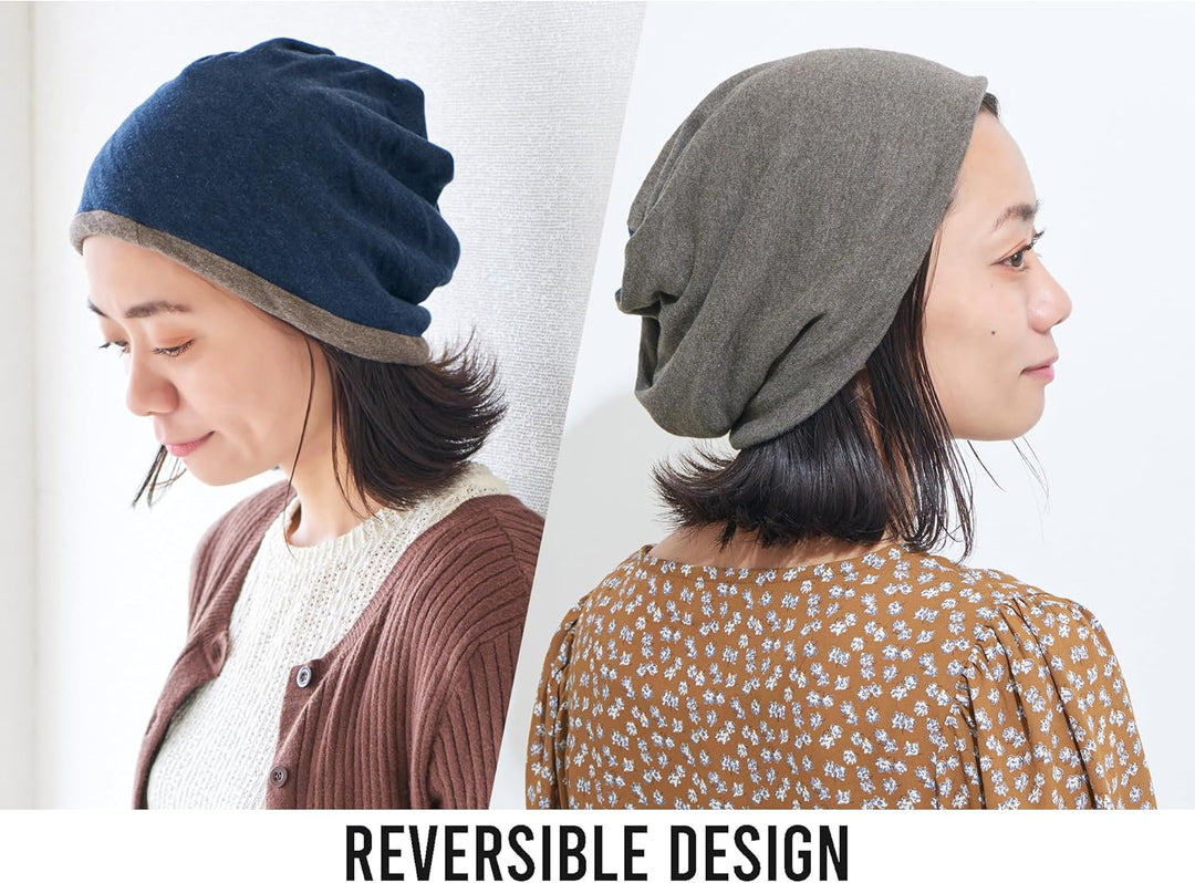 CHARM Bio-Baumwolle Multifunktionstuch Stirnband - Beanie Loop Schal Halstuch Dunkelgrau &amp; Lila, Dun