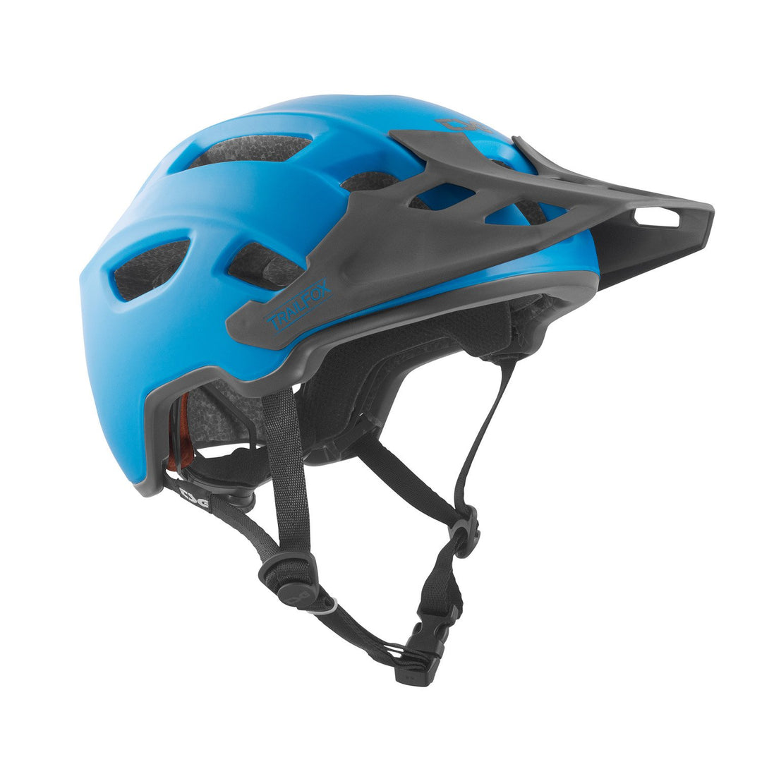 TSG Erwachsene Trailfox Solid Color Halbschalenhelm, Satin Dark Cyan, S/M
