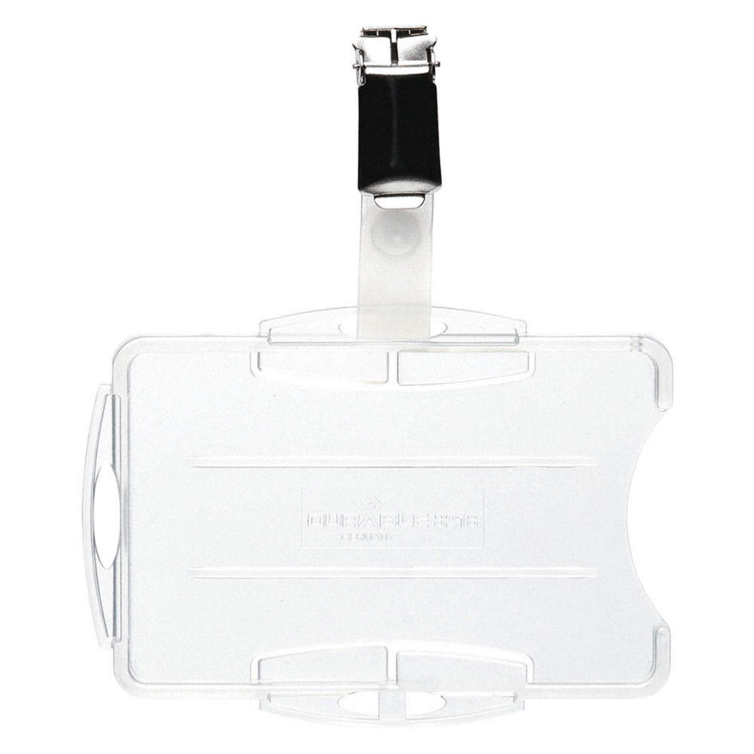 Durable Pass-Halter für 2 Karten, 25 Stück, transparent, 821819 Für 2 Karten Clip, Für 2 Karten Clip