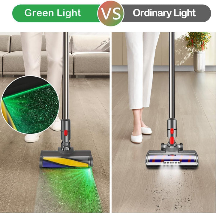 Softwalze Bodendüse Kompatibel mit Dyson V7 V8 V10 V11 V15 Staubsauger | Ersatzbürste mit LED | Stau