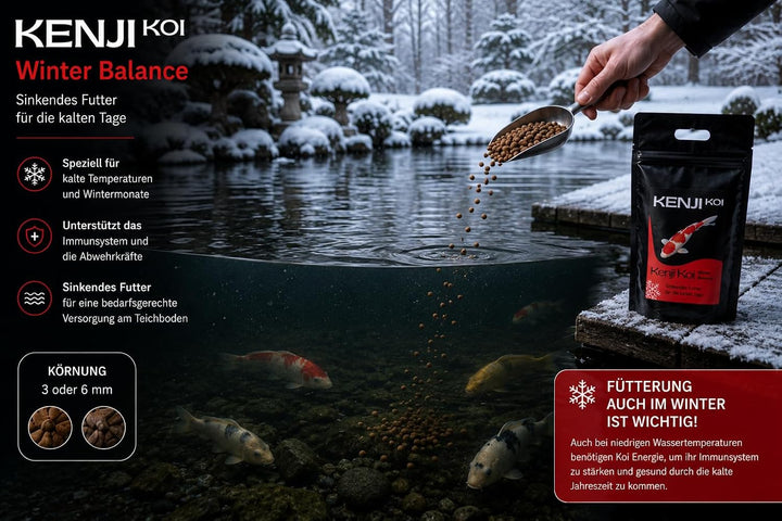 KENJI KOI Winter Balance 5kg 3mm - Sinkendes Koifutter Winter - Koifutter Frühjahr, Herbst, Winter |