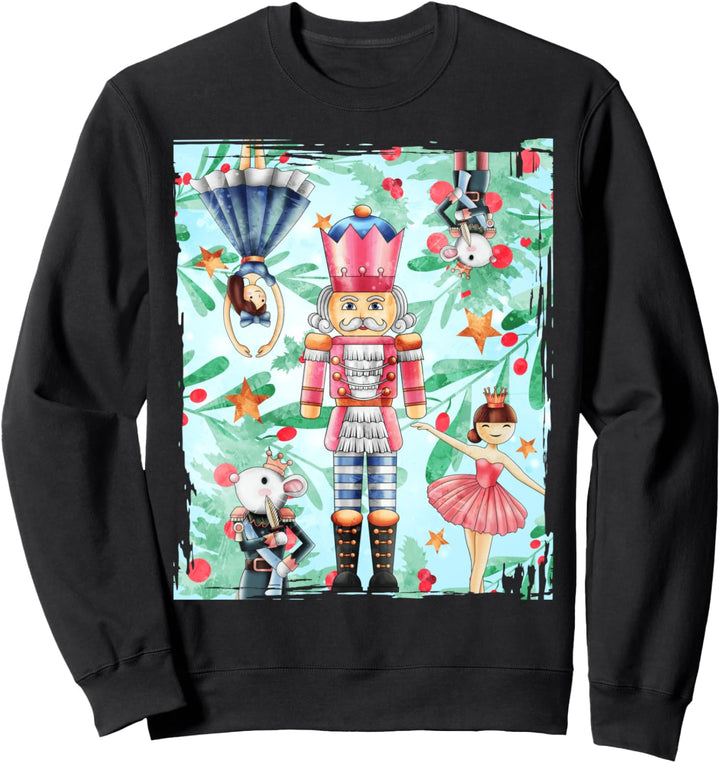 Nutcracker Figure Christmas Decor Ballerina Girl Ballet Gift Sweatshirt