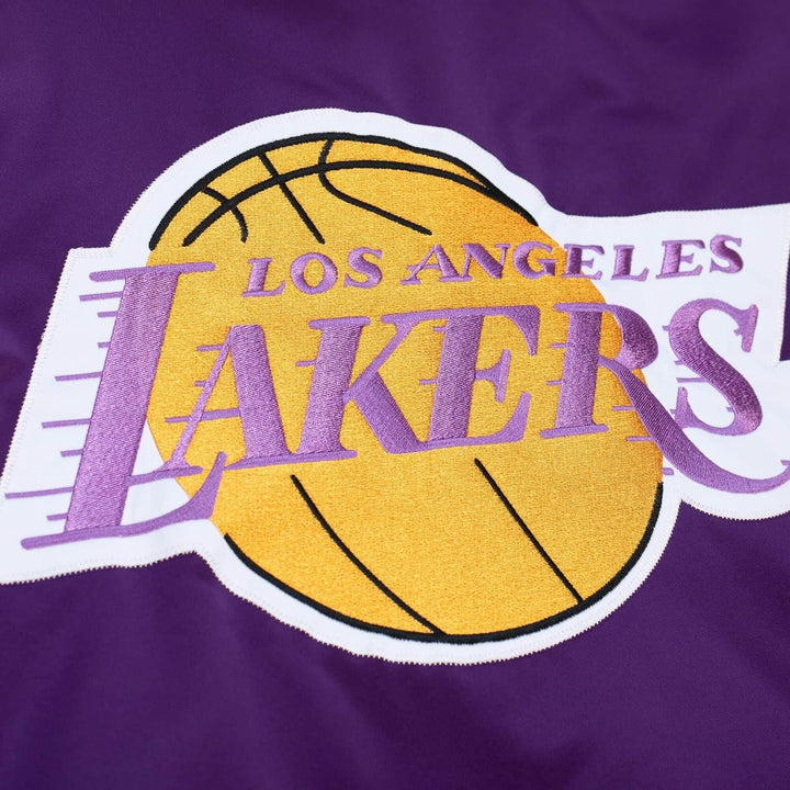 Mitchell &amp; Ness NBA Heavyweight Satin Jacket, Los Angeles Lakers, Gelb
