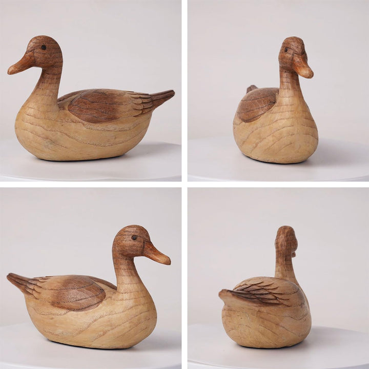 HAUCOZE Ente Skulptur Statue Modern Dekor Arts Wohnzimmer Kunst Polyresin Zuhause Geschenk 28cm, Ent