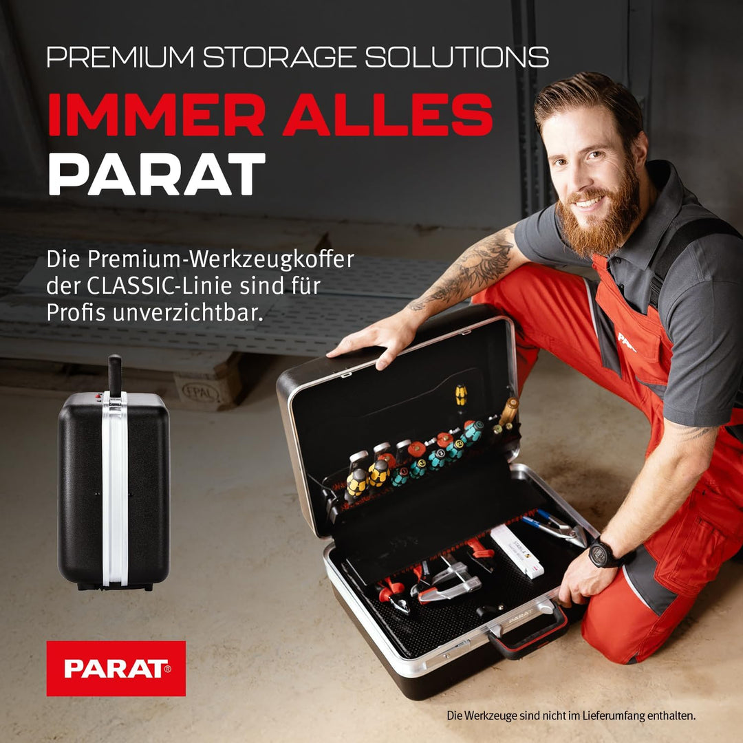 PARAT CLASSIC Plus CP-7 | Werkzeugkoffer leer | Für 51 Werkzeuge | Inkl. BASIC Roll-Up Case 8 | Hand