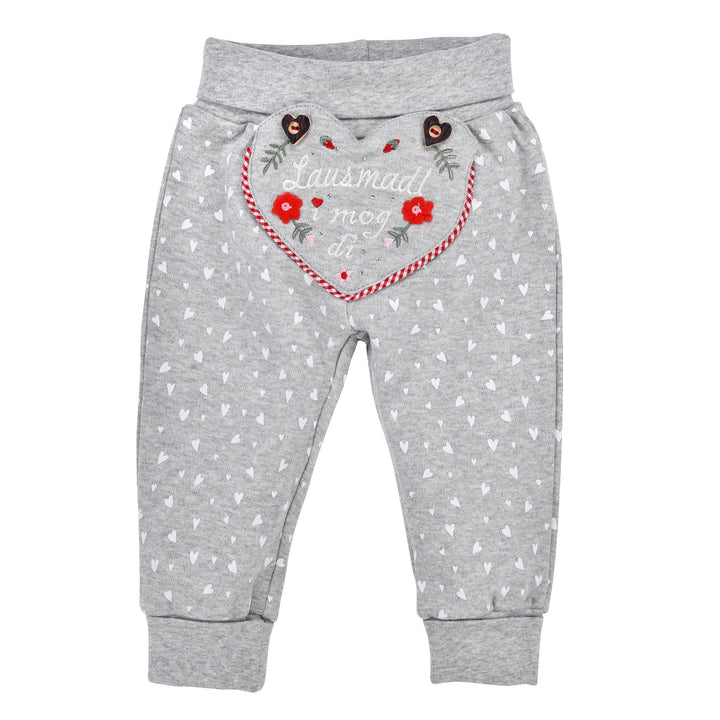 BONDI Laufhose ´I mog di´ Tracht Baby Mädchen Artikel-Nr.86766 92 Grey-melange, 92 Grey-melange