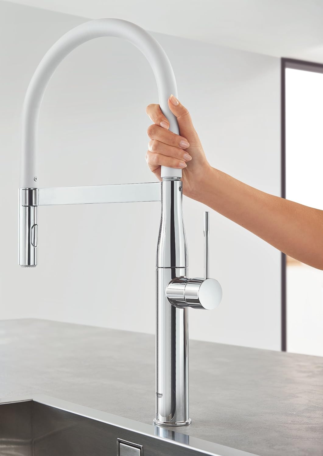 GROHE | Schlauchauslauf für Essence Küchenarmatur | marmor | 30321MW0 Marmor Extra Schlauchauslauf f