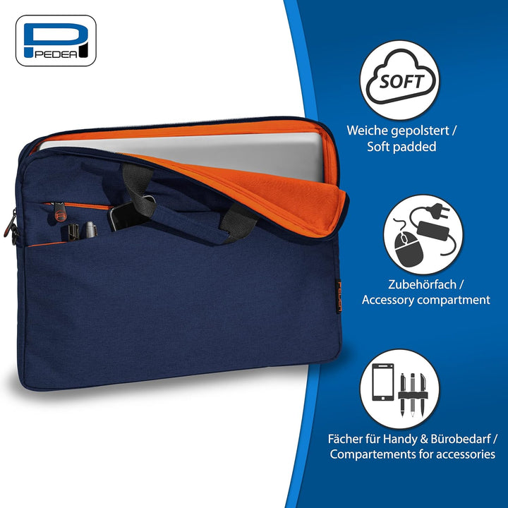 Pedea Laptoptasche 17,3 Zoll Blau, 17,3 Zoll Blau