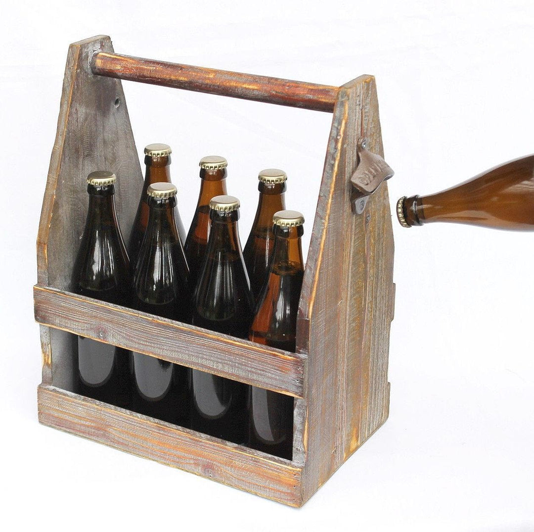 DanDiBo Bierträger mit Flaschenöffner 5087 Bierkiste aus Holz 38 cm Flaschenträger