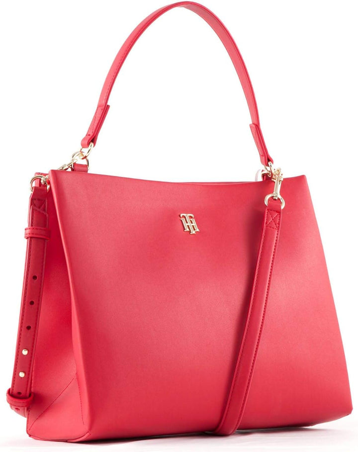 Tommy Hilfiger Th Modern Satchel Tornistertasche Rot (Barbados Cherry), Rot (Barbados Cherry)