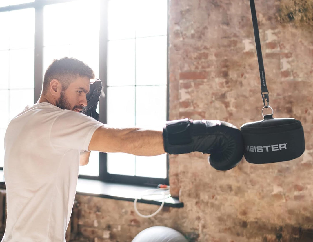 Meister SlipStrike Water-Filled Boxing Slip Bag w/Hanging Strap &amp; Carabiners Schwarz 7" Durchmesser