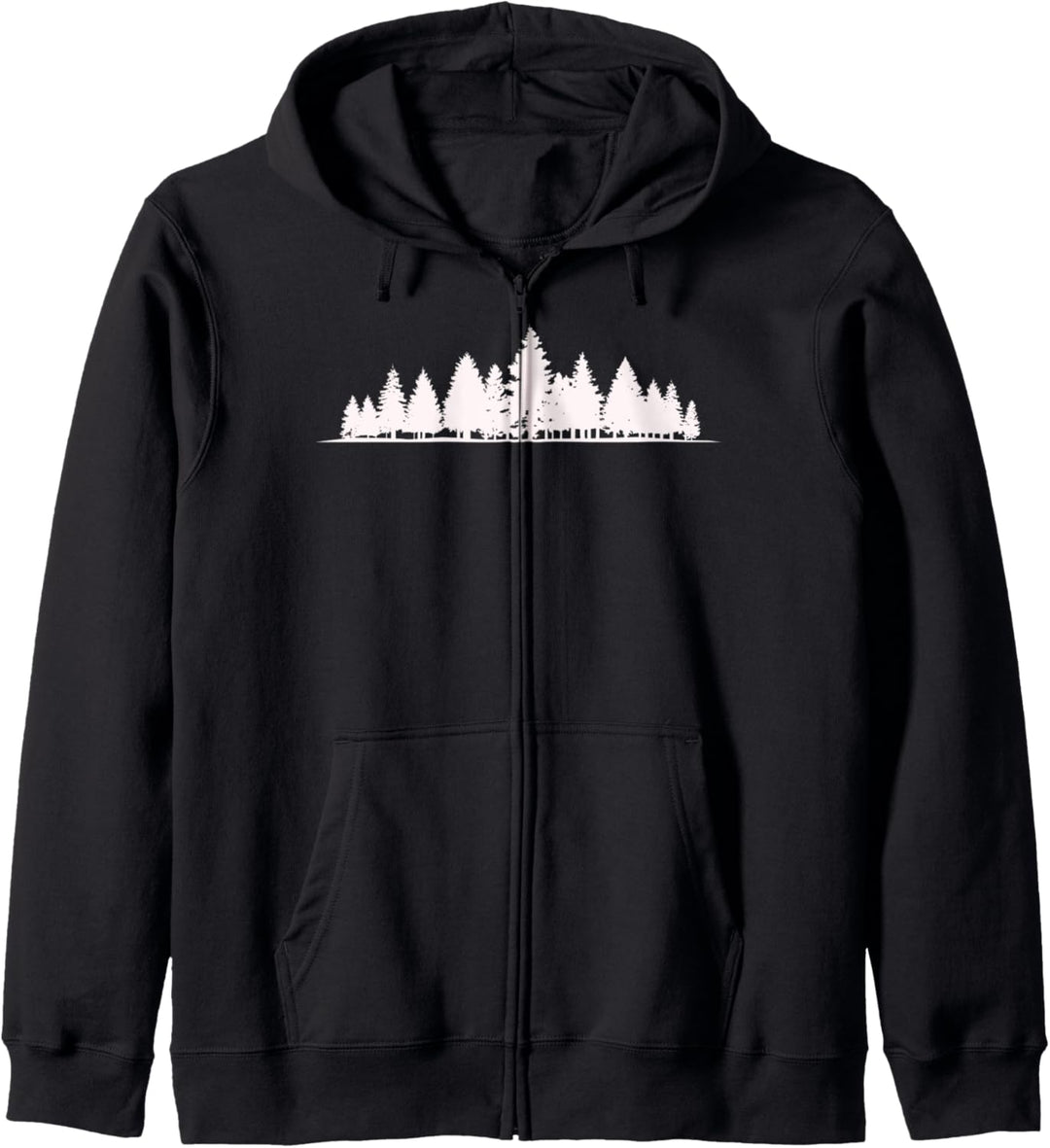 Wald Silhouette Wandern Natur Camper Souvenir Kapuzenjacke