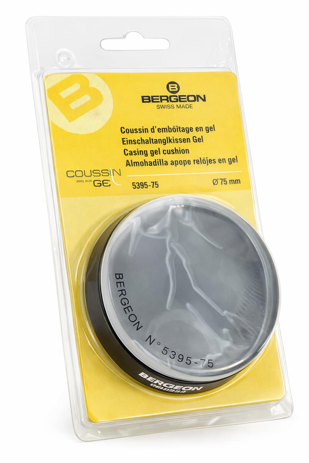 Bergeon 5395-75 Uhrengehäuse, weich, 75 mm, transparent