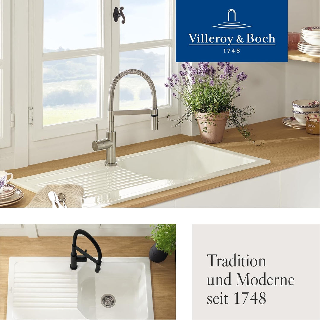 Villeroy &amp; Boch Steel Expert Compact Window Küchenarmatur, Hochdruck, Wasserhahn Küche mit Vorfenste
