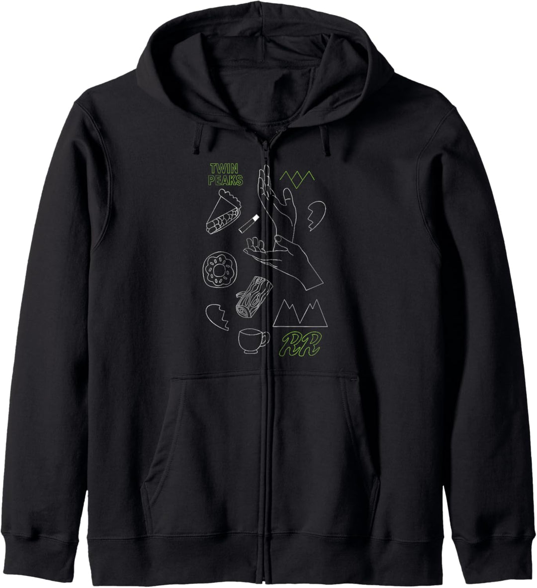 Twin Peaks Elemental Diner Town Line Art Kapuzenjacke
