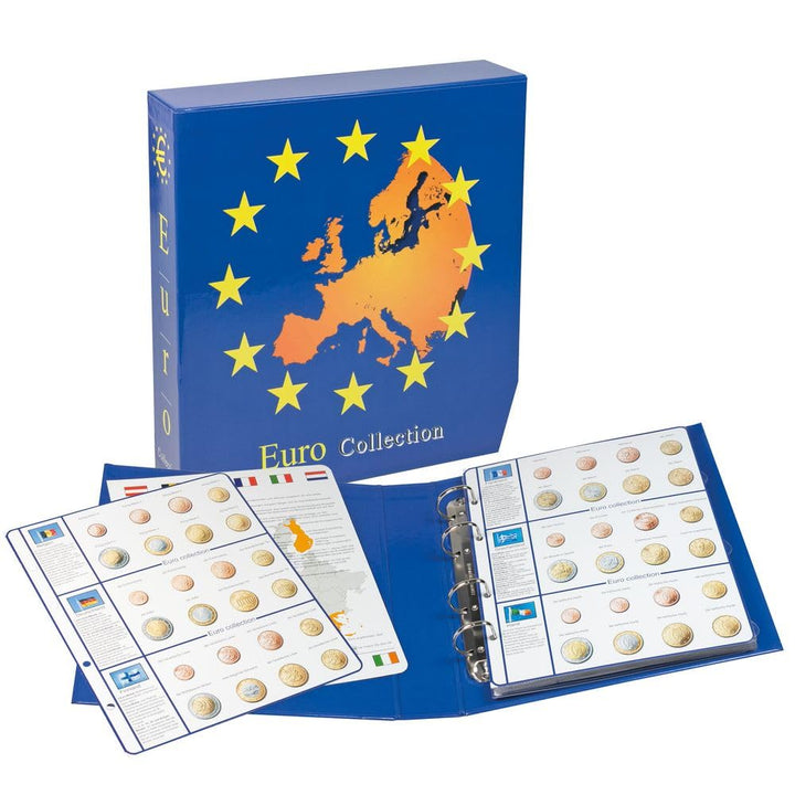 Lindner 8450 Vordruckalbum EURO COLLECTION: Kursmünzensätze alle Euro-Länder