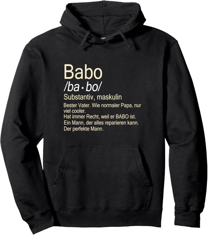Bester Vater Babo Pullover Hoodie