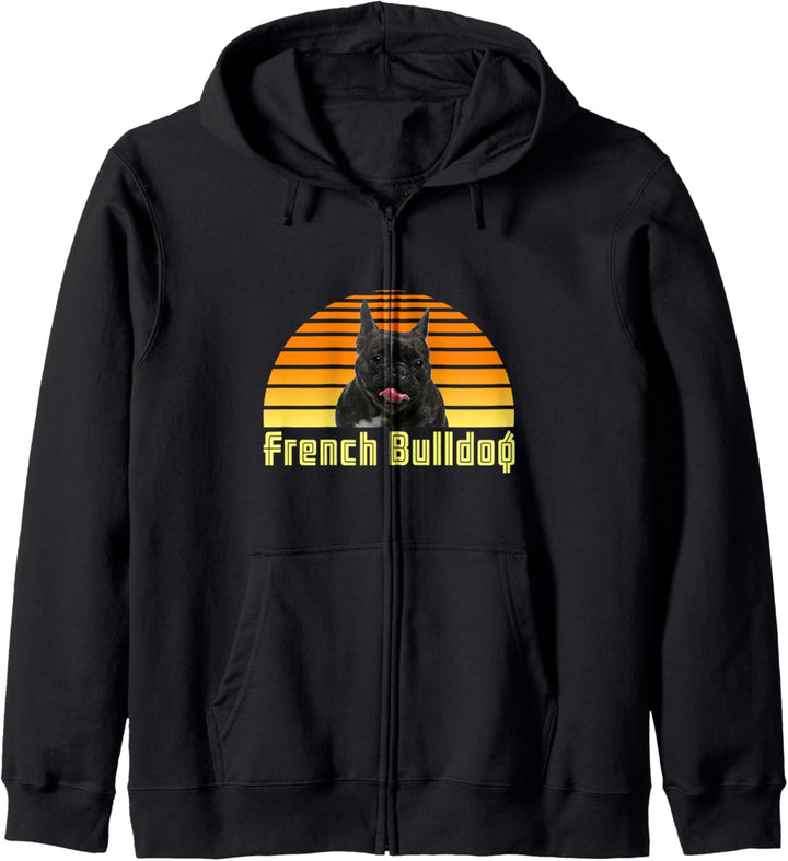 Vintage Sunset French Bulldog Kapuzenjacke