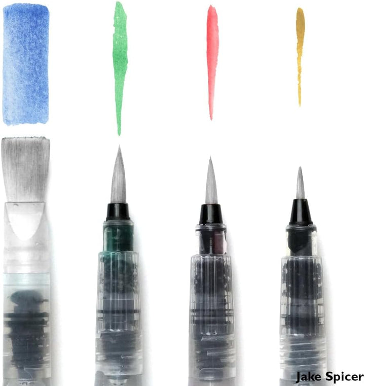 Derwent Push Button Waterbrush Assorted Set, multi, one size, 2305816 Set 4-teilig, Set 4-teilig