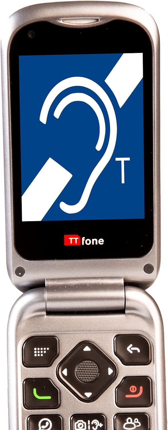 TTfone TT970 Whatsapp 4G Touchscreen Senior Big Button Flip Handy - mit 8MP Kamera und Hörgerät komp