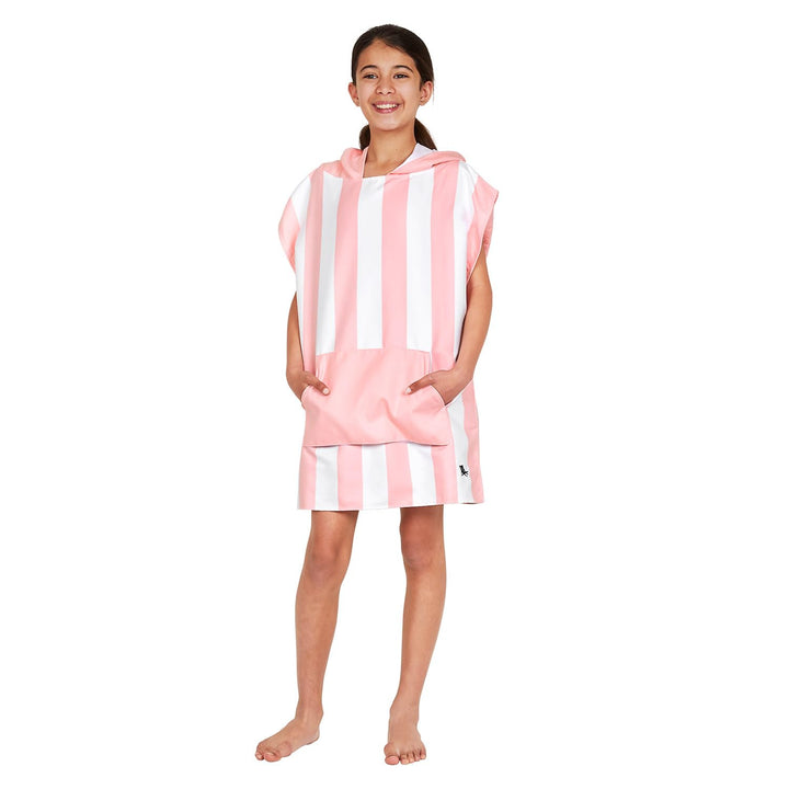 Dock &amp; Bay Poncho with Hood - for Kids - Super Absorbent, Quick Dry - Includes Bag - Cabana Light -