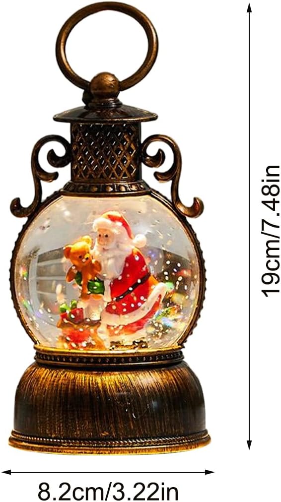 Leuchtende Weihnachtskugel,Partyszene Requisiten | Weihnachts Schneekugel Laterne Glitzerdekoration