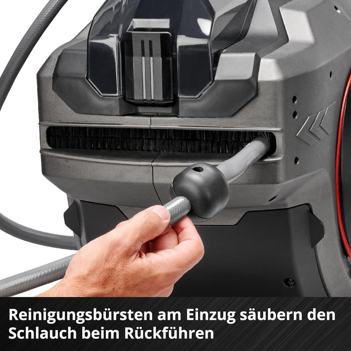 Einhell Akku-Schlauchtrommel GE-HR 18/30-1 WH Li-Solo (18 V, automatische Schlauchaufwicklung, 180°