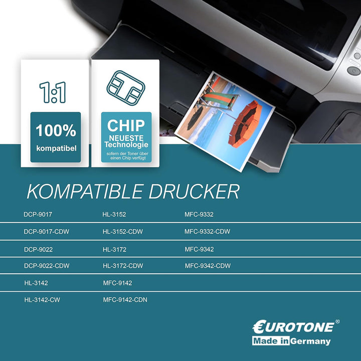 8X Müller Printware XXL Toner kompatibel für Brother DCP 9017 9022 CDW ersetzt TN-242/246 Set aus 8,