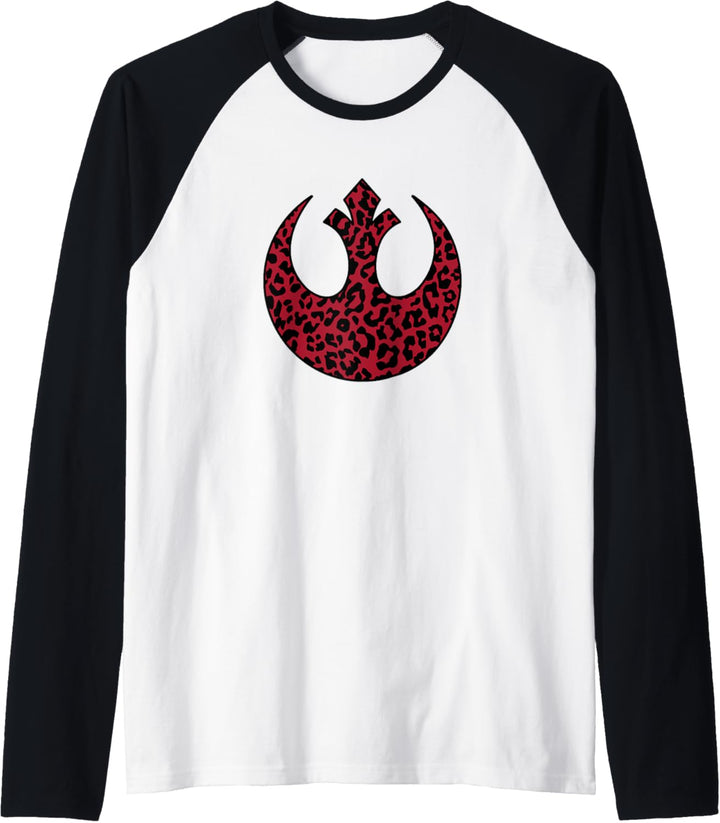 Star Wars Rebellion Emblem Cheetah Print Fill Raglan