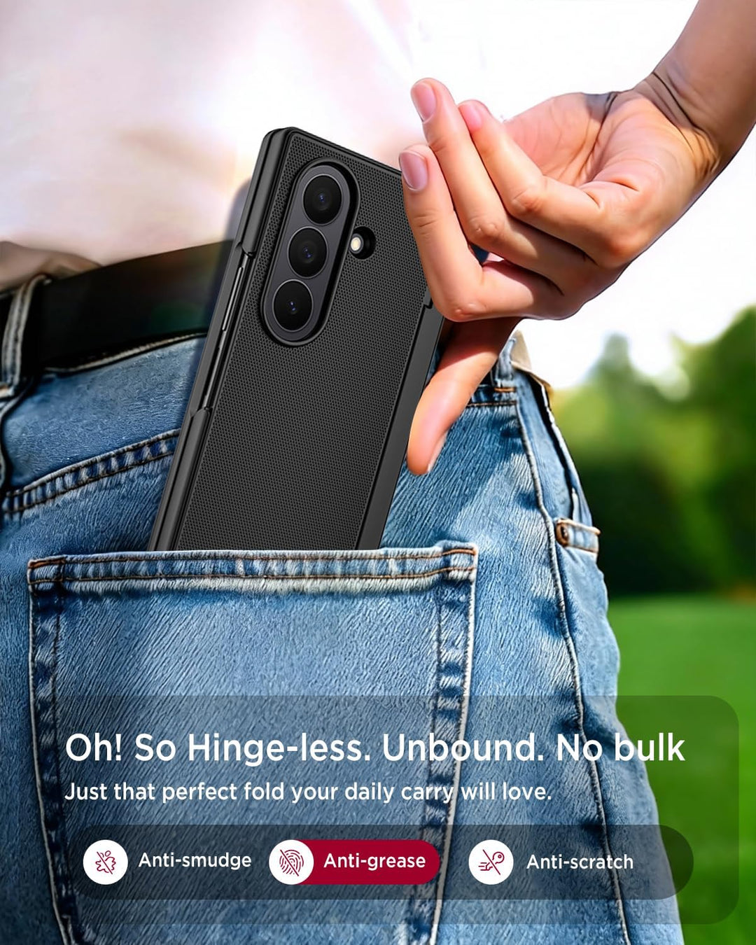 Miimall Handyhülle Kompatibel Samsung Galaxy Z Fold 7 mit Hülle mit Displayschutz Privatsphäre, Ultr