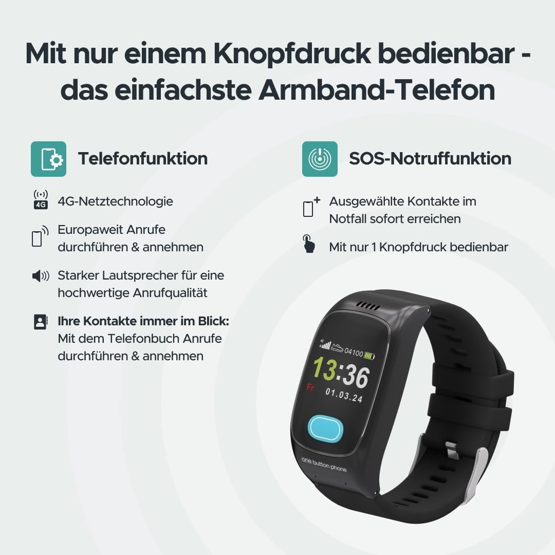 Modell 2024 mit original Ladestation & Displayschutzfolie one button phone Model 2024 mit original L