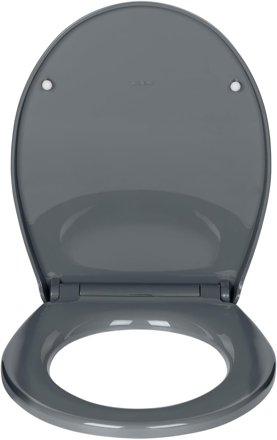 WENKO WC-Sitz Mod. Ostuni grauer bruchstabiler Thermoplast mit Easy Close Absenkautomatik und Edelst