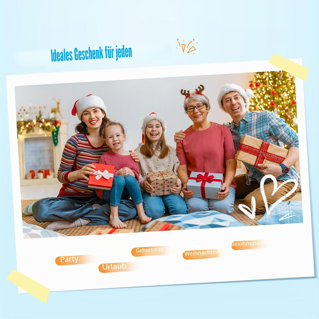 U&amp;C Planet Beachball Set Paddle Ball Spiel Strandschlägerset aus Holz Schläger Spiel für Kinder&amp;Fami
