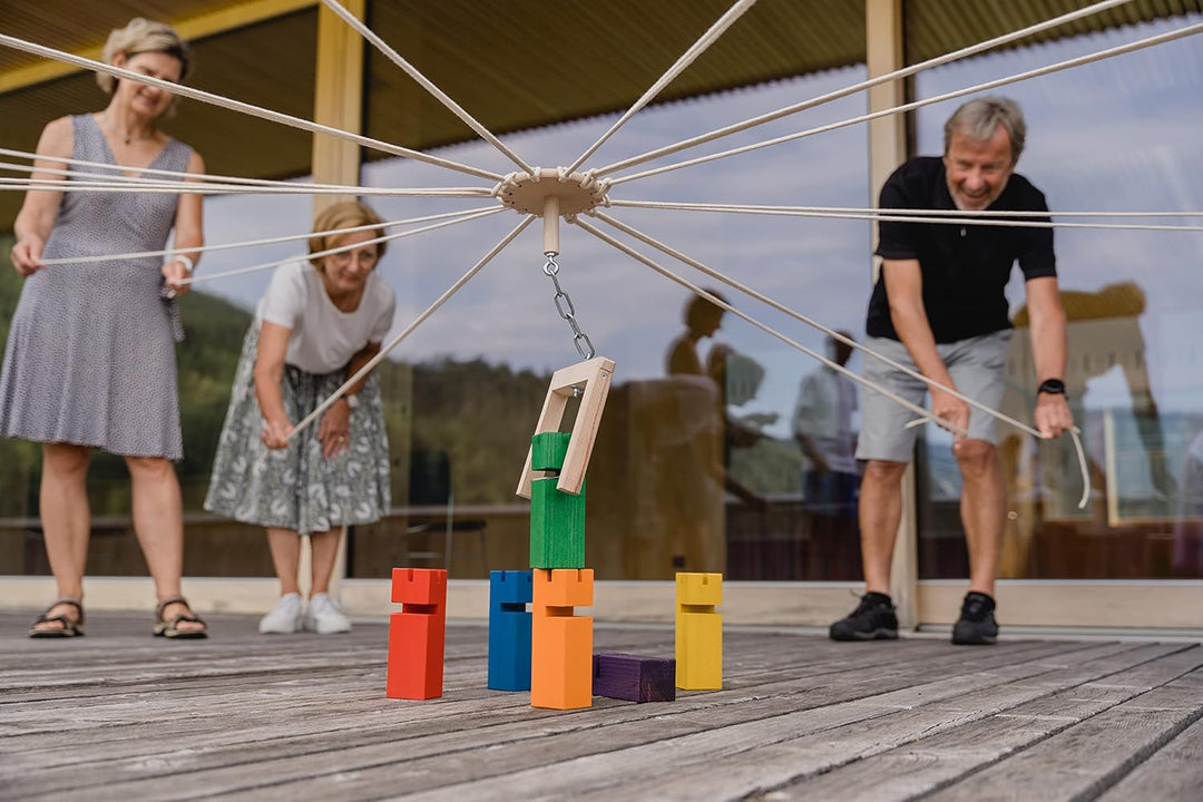 waelderspielzeug Fröbelturm - Teamspiel für Erwachsene und Kinder ab 8 Jahren - das Original aus hei