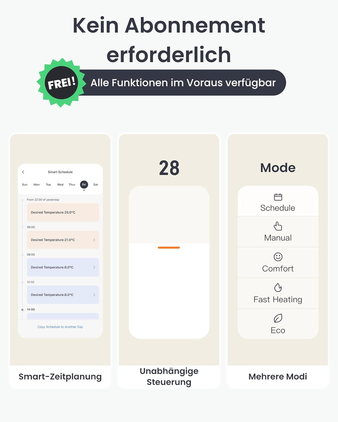 SwitchBot Smart Heizkörperthermostat Matter Combo, Bluetooth-Thermostat mit App&Zeitplanung, Energie